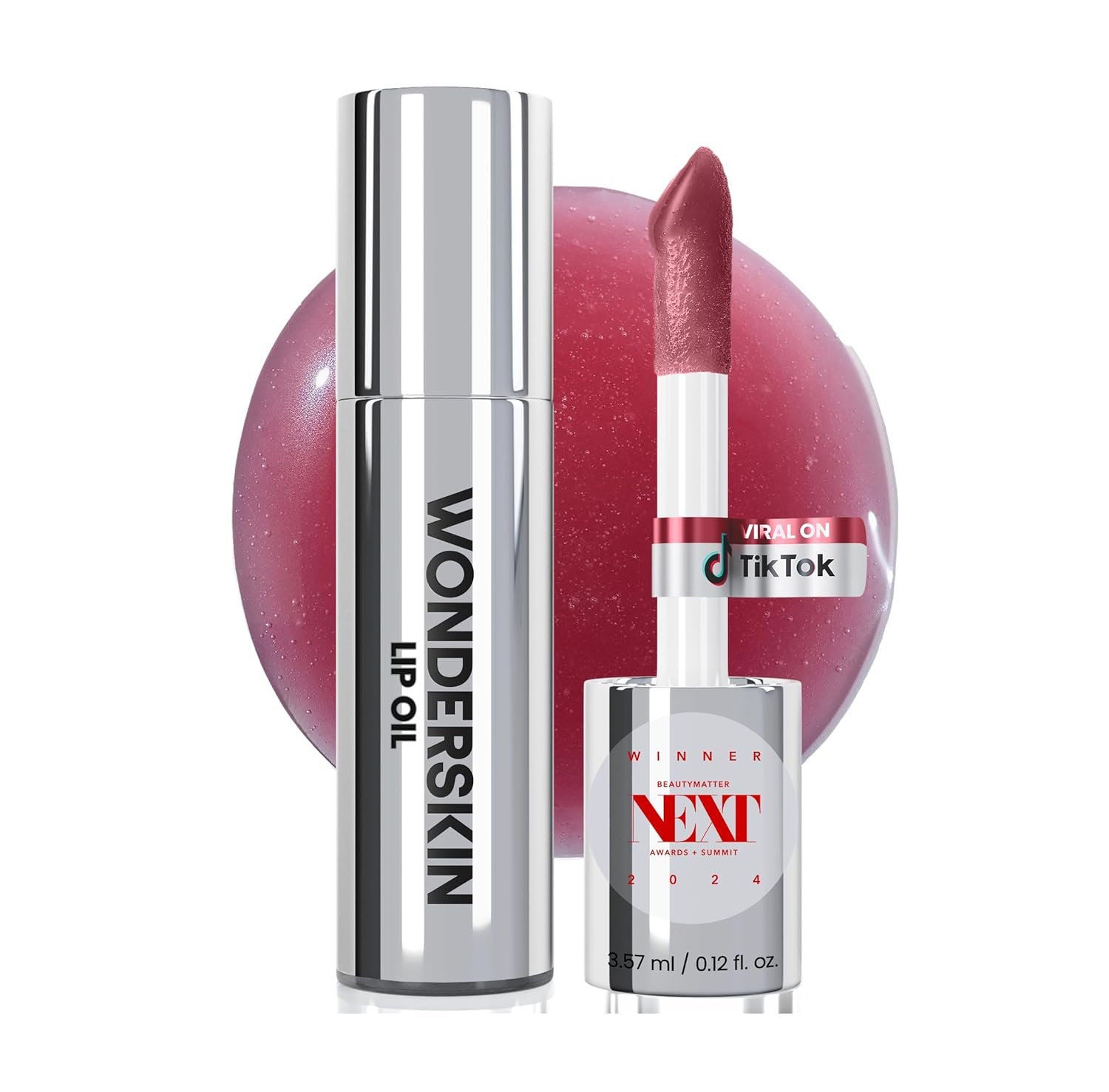Wonderskin Lip Oil Rehab Serum – Tinted Lip Oil, Hydrating, Moisturizing, and Non-Sticky Deep Red Tint Serum for Dry Lips (Honey)