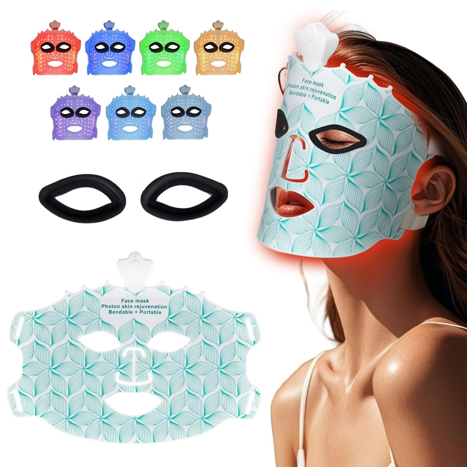 Red Light Mask for Face Women – 7 Colors Red Light Face Mask, Face Mask Skincare at Home, Cordless Device, Skin Care Mask Suitable for Women