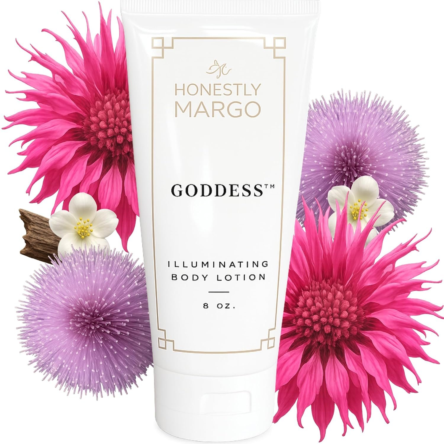 Honestly Margo Goddess Shimmer Body Lotion (8 Oz, Pack of 1) – Luxury Golden Body Shimmer, Moisturizer, Lightweight Lotion & Soft Skin Body Glow – Nourish Hydrating Lotion for Women Self Care