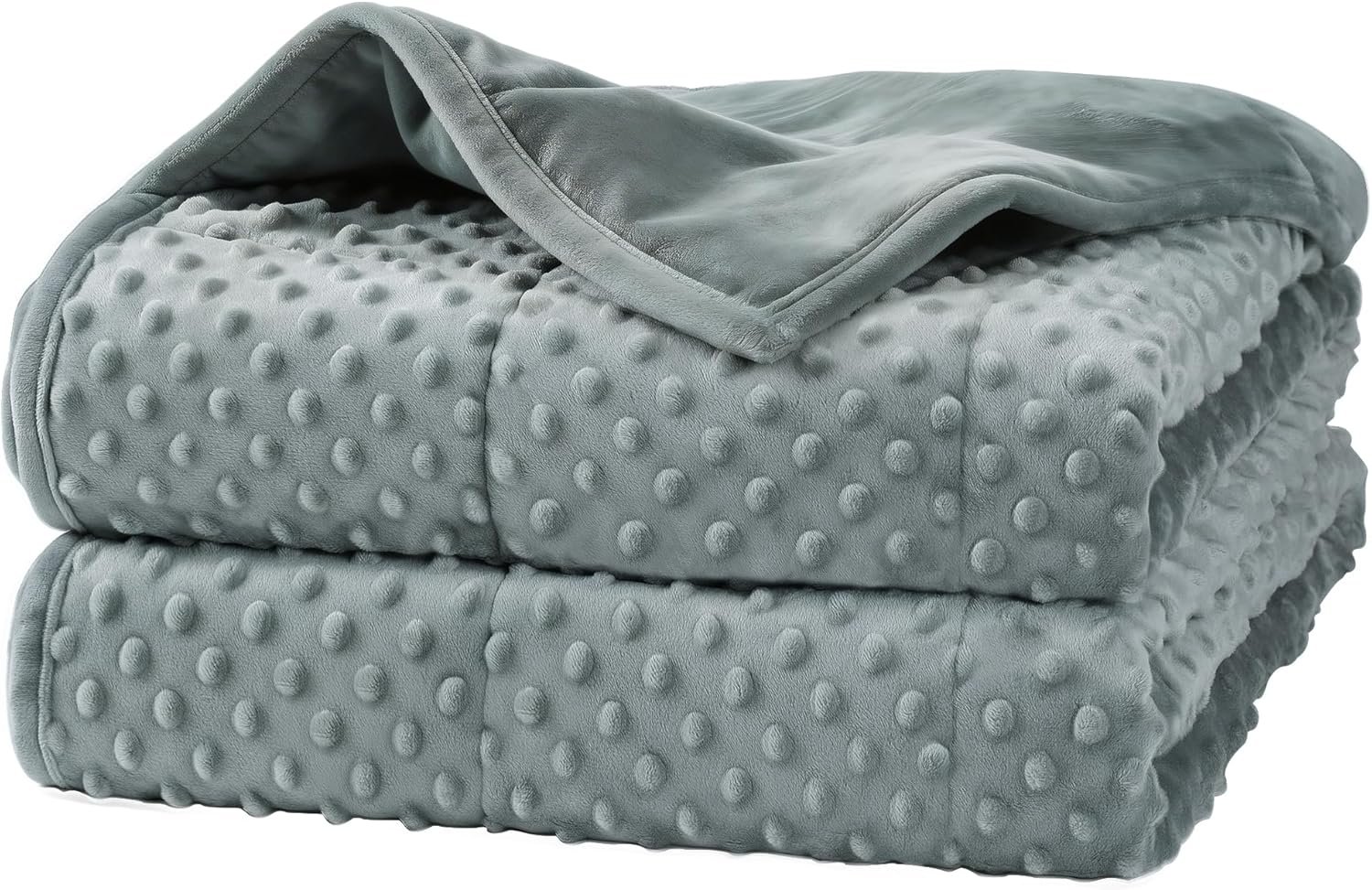 Alomidds Weighted Blanket Queen Size 60″x80″,15lbs, Weighted Blankets for Adults, Cooling Breathable Soft and Comfort Minky, Cooling Heavy Blanket Microfiber Material with Glass Beads, Grey