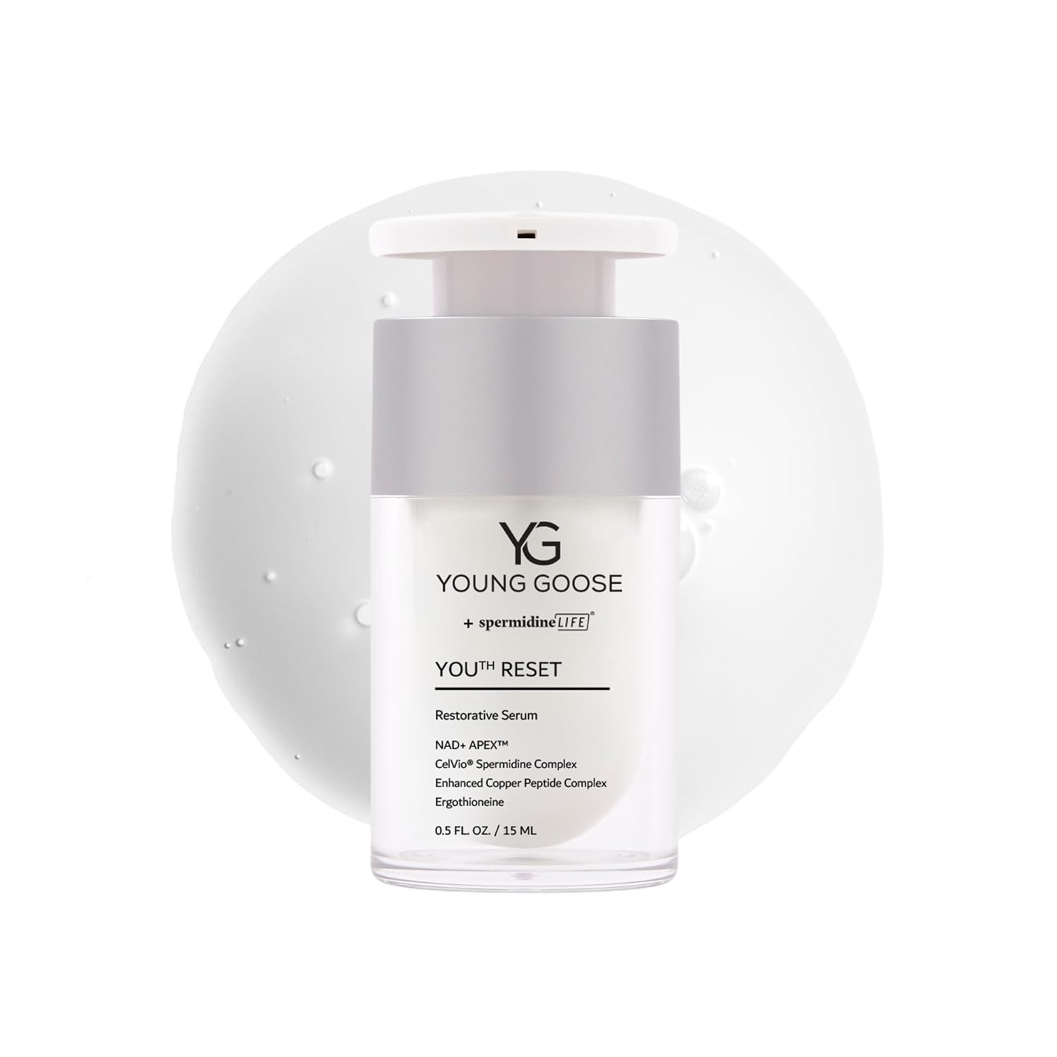 Youth Reset Face Serum, Peptides & Resveratrol, 15 mL
