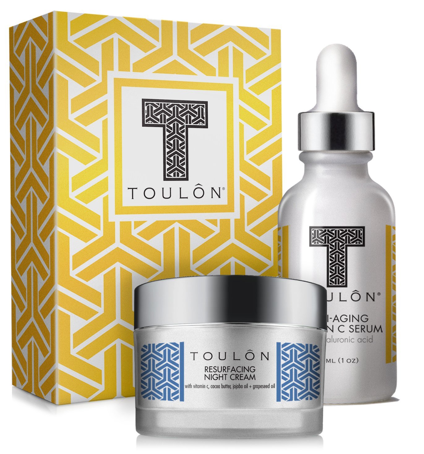 Vitamin C Anti Aging Skin Care Kits; Women Beauty Gifts: Vitamin C Serum with Hyaluronic Acid and Vit C Moisturizer for Face for Night & Day; Gift Set Kit